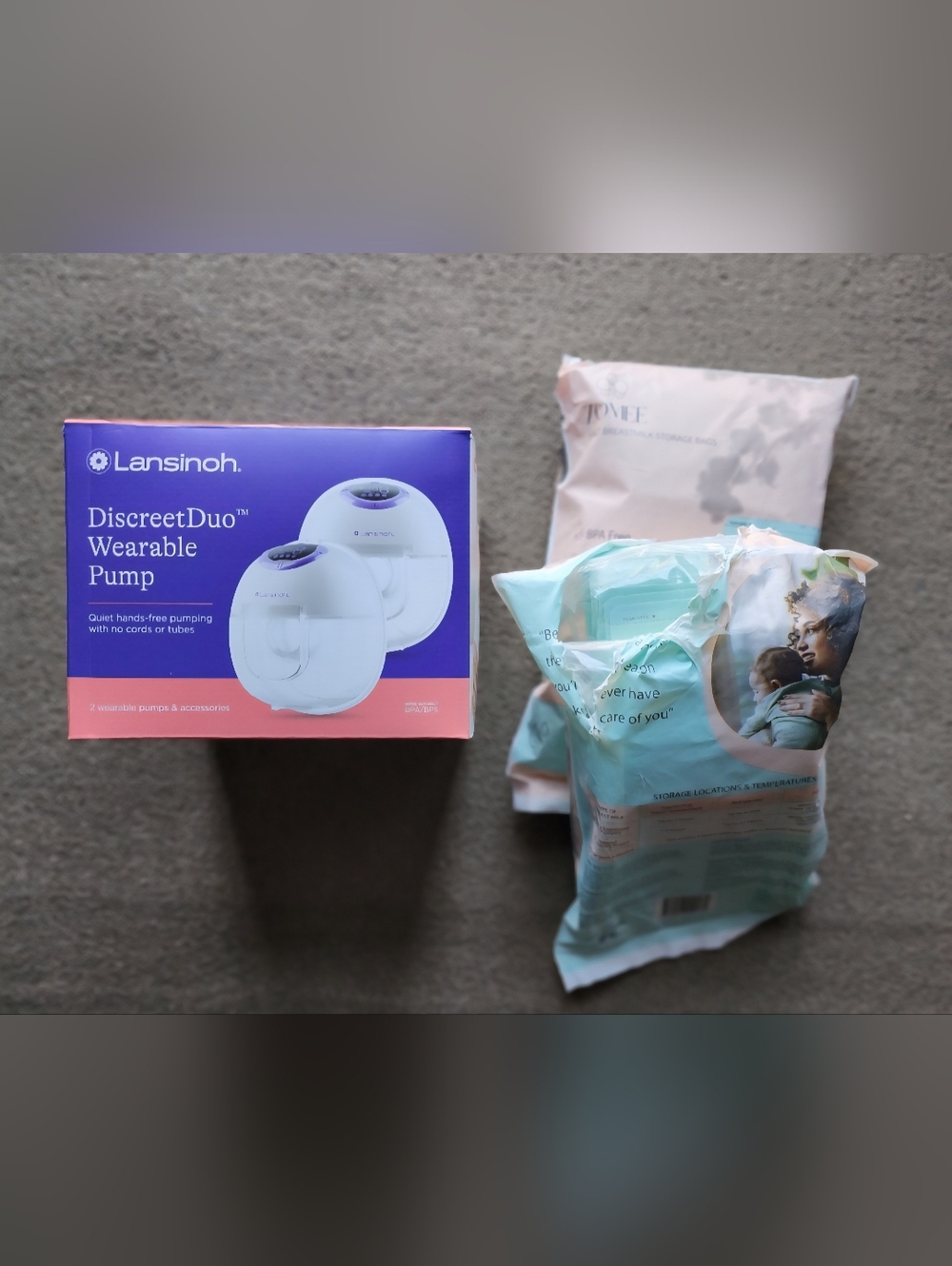Lansinoh DiscreetDuo Wearable pump & milk storage bags